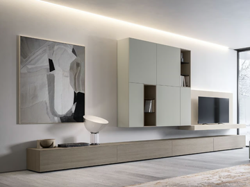 CENTO SHELF - Sectional wooden storage wall by Santalucia Mobili - view 3